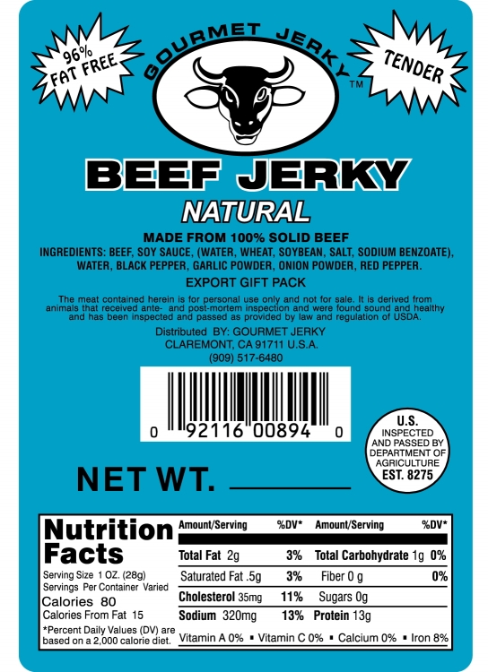 Order Gourmet Jerky Diabetic Friendly Low Carb High Protein Low